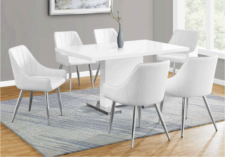 Marble Dining table with 6 chairs