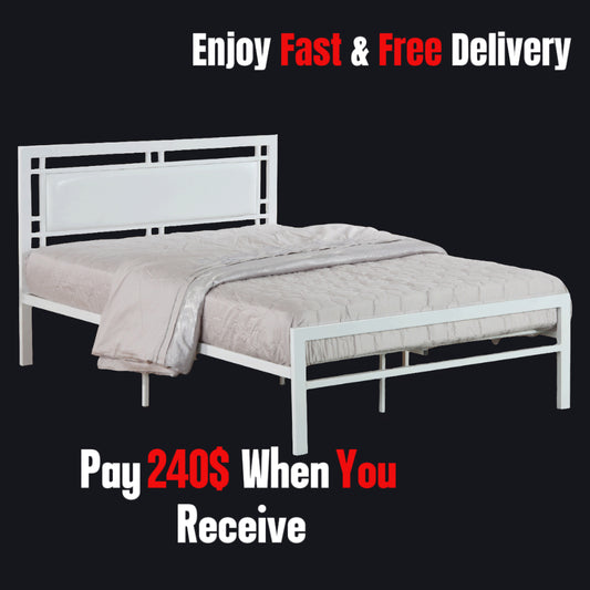 If-141W White Metal Bed