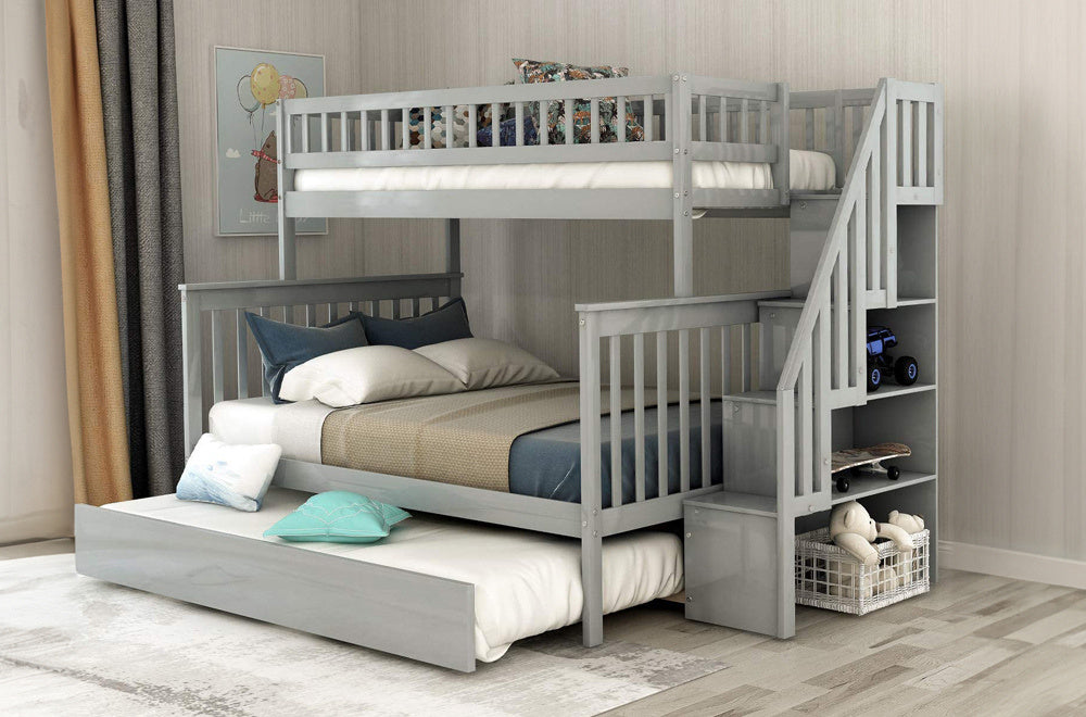 T-2594 Grey Bunk Bed