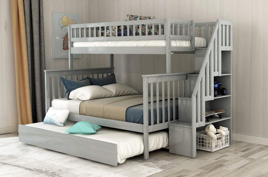 T-2594 Grey Bunk Bed