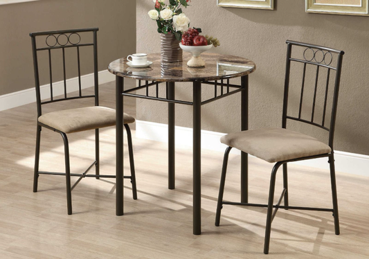 Brown Marble Dining Set