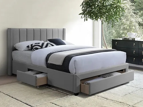 Fabric Storage Bed