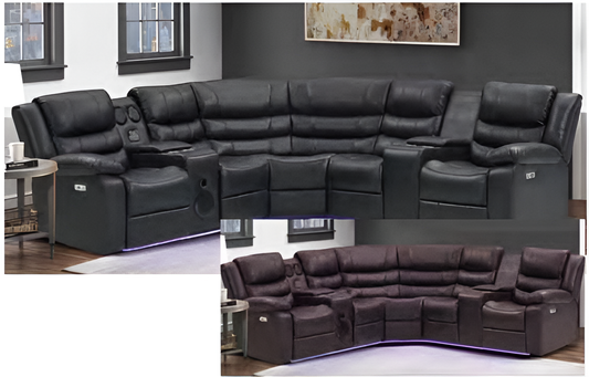 Manual Sectional Recliner Sofa