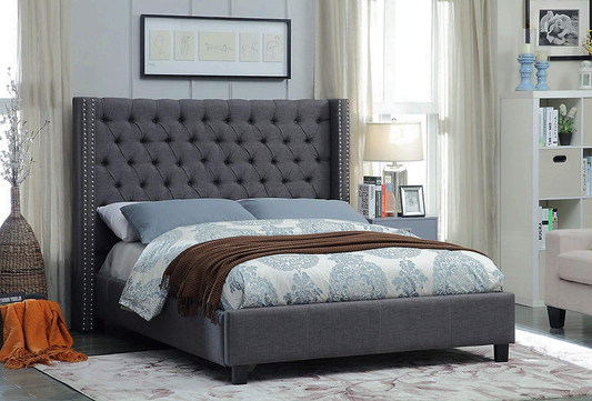If-5897 High head Board Velvet Bed