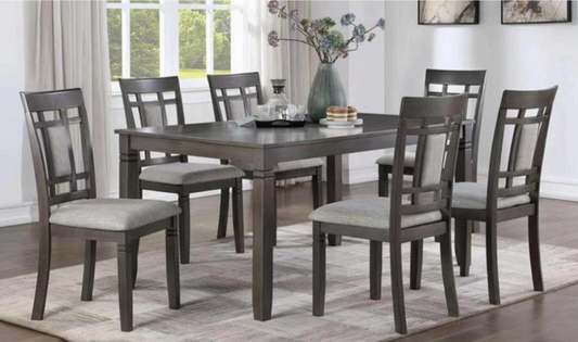 Wooden Dining table with 6 chairs