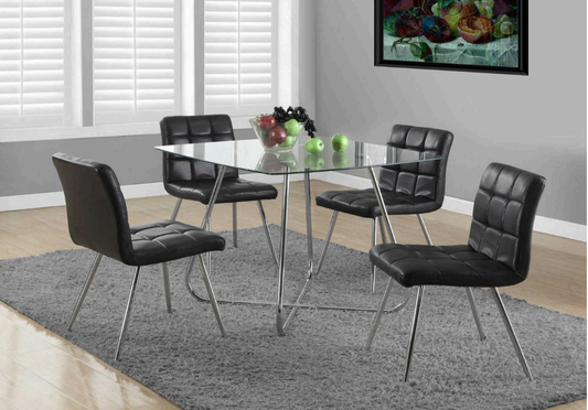 Glass Dining with 4 chairs