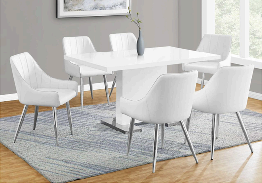Marble Dining table with 6 chairs