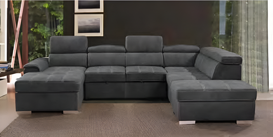 U Sofa Bed Black